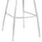 Armen Living Tandy Gray Faux Leather and Brushed Stainless Steel 26" Counter Stool LCTNBABSGR26 - alternate 3
